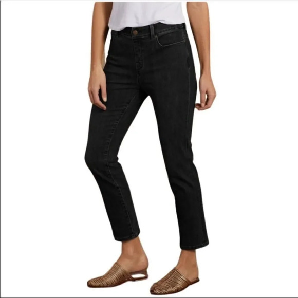 Soft Surroundings Crop Straight Leg Jeans - Picture 1 of 5